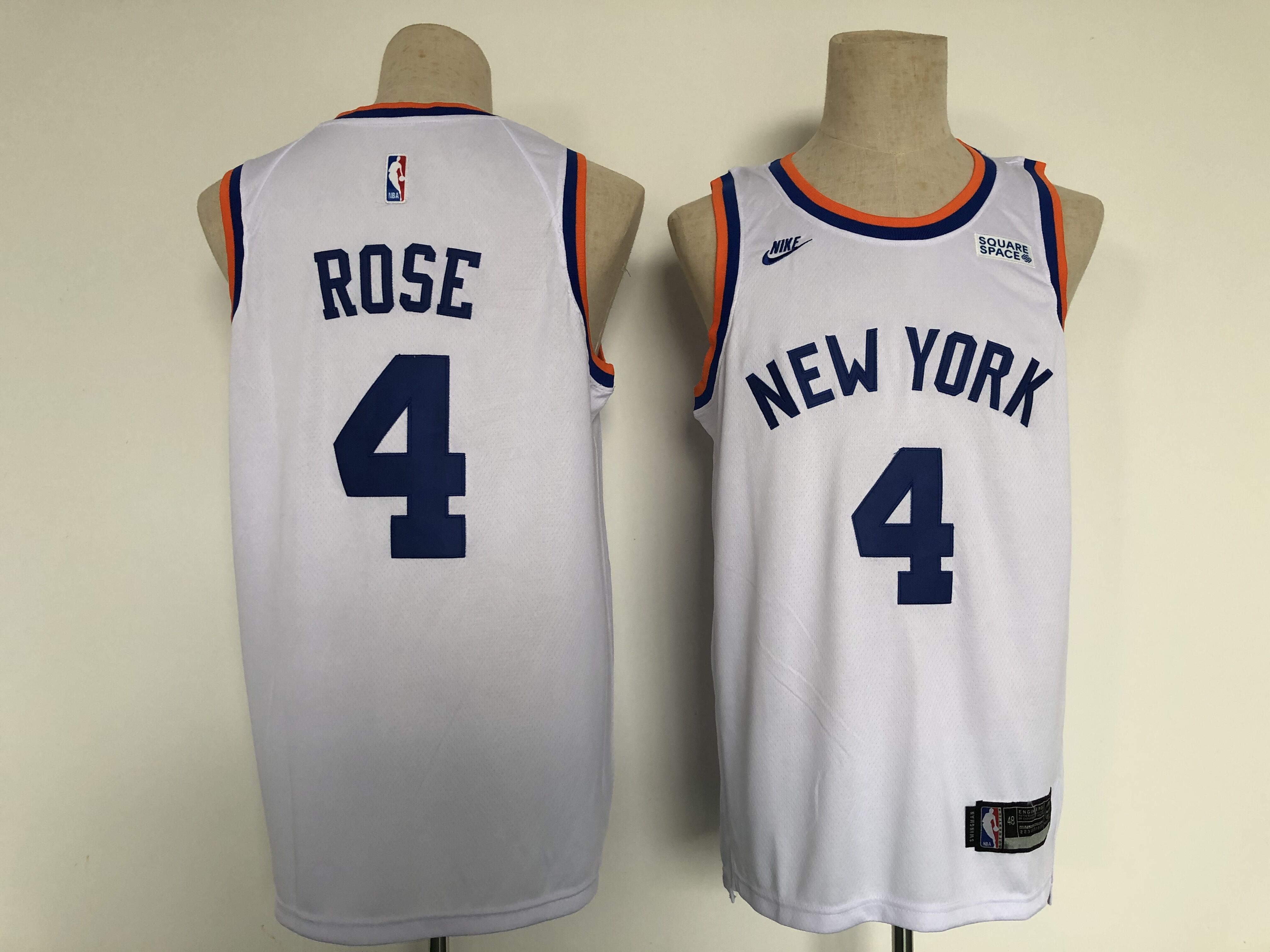 2022 Men New York Knicks #4 Rose White Nike city Edition NBA Jersey